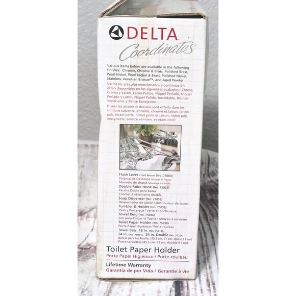 Delta Coordinates Victoria Collection 75050-PT Toilet Paper Holder NEW IN BOX - Picture 11 of 11